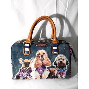 Authentic Nicole Lee U.S.A Dog Family Purse